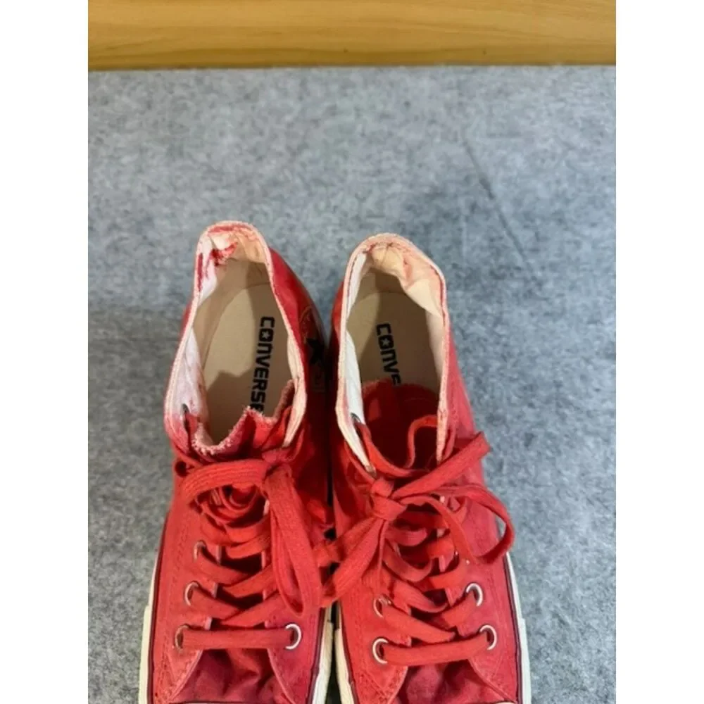Converse Chuck Taylor All Star Wedge High Top Sneakers Women’s 9 Red Distressed